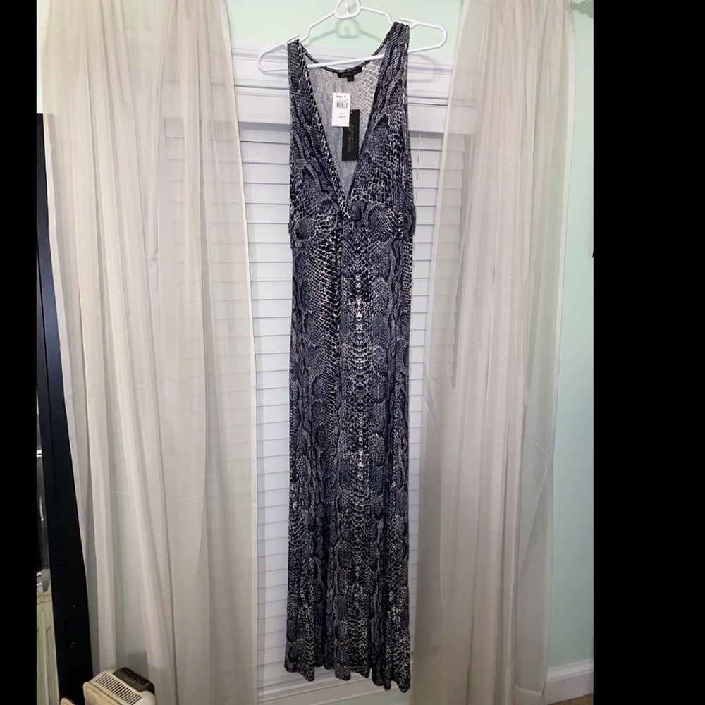 Rachel Zoe snake print maternity maxi dress